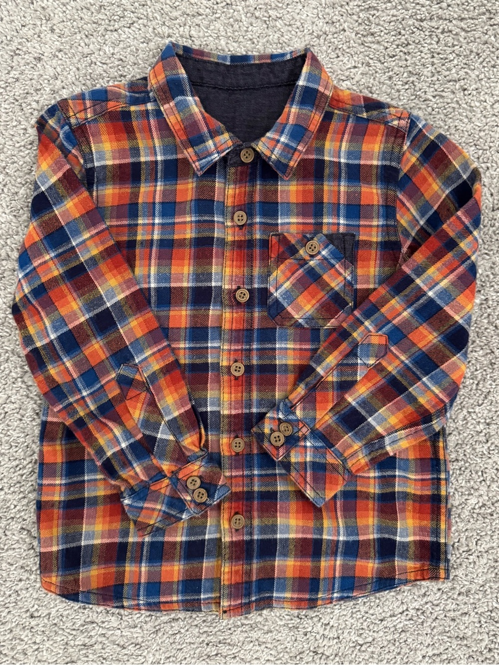 Plaid Button-Front Shirt
